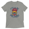 It's-a-me Meowrio Men's Tri-Blend Tee Hoodie, Sweatshirt | PureTeeCo.com (Image 1)