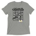 Let's Use Chopsticks Men's Tri-Blend Tee Hoodie, Sweatshirt | PureTeeCo.com (Image 1)
