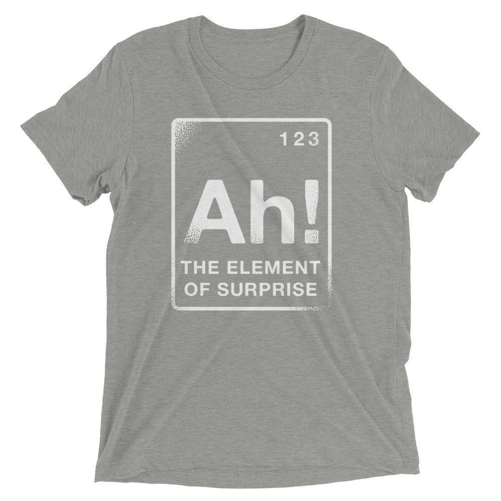 The Element Of Surprise Men's Tri-Blend Tee Hoodie, Sweatshirt | PureTeeCo.com (Image 1)
