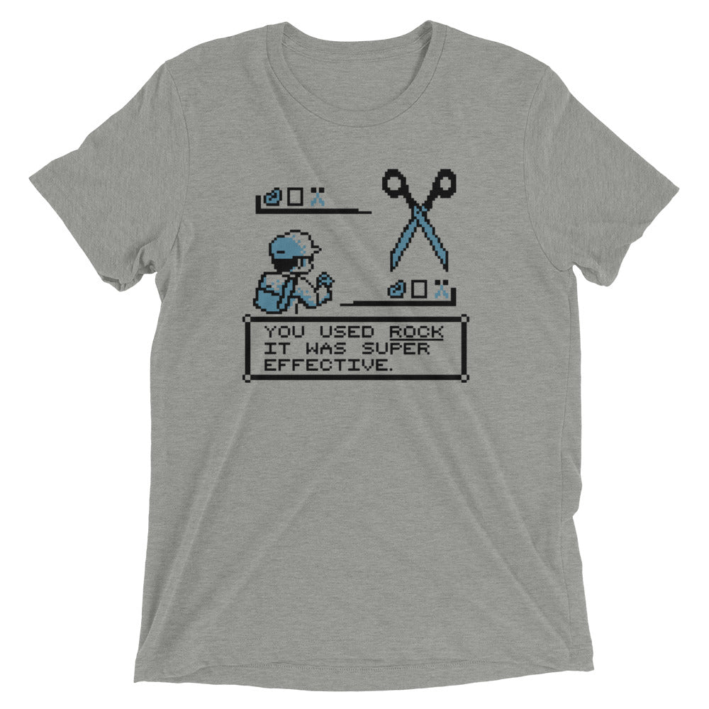 Rock Paper Scissors Battle Men's Tri-Blend Tee Hoodie, Sweatshirt | PureTeeCo.com (Image 1)