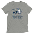Just Wanna Have Sun Men's Tri-Blend Tee Hoodie, Sweatshirt | PureTeeCo.com (Image 1)