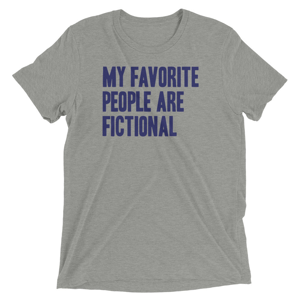 My Favorite People Are Fictional Men's Tri-Blend Tee Hoodie, Sweatshirt | PureTeeCo.com (Image 1)