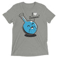 I Heart Science Men's Tri-Blend Tee Hoodie, Sweatshirt | PureTeeCo.com (Image 1)