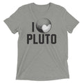 I Heart Pluto Men's Tri-Blend Tee Hoodie, Sweatshirt | PureTeeCo.com (Image 1)