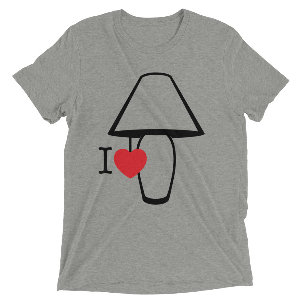 I Love Lamp Men's Tri-Blend Tee Hoodie, Sweatshirt | PureTeeCo.com (Image 3)