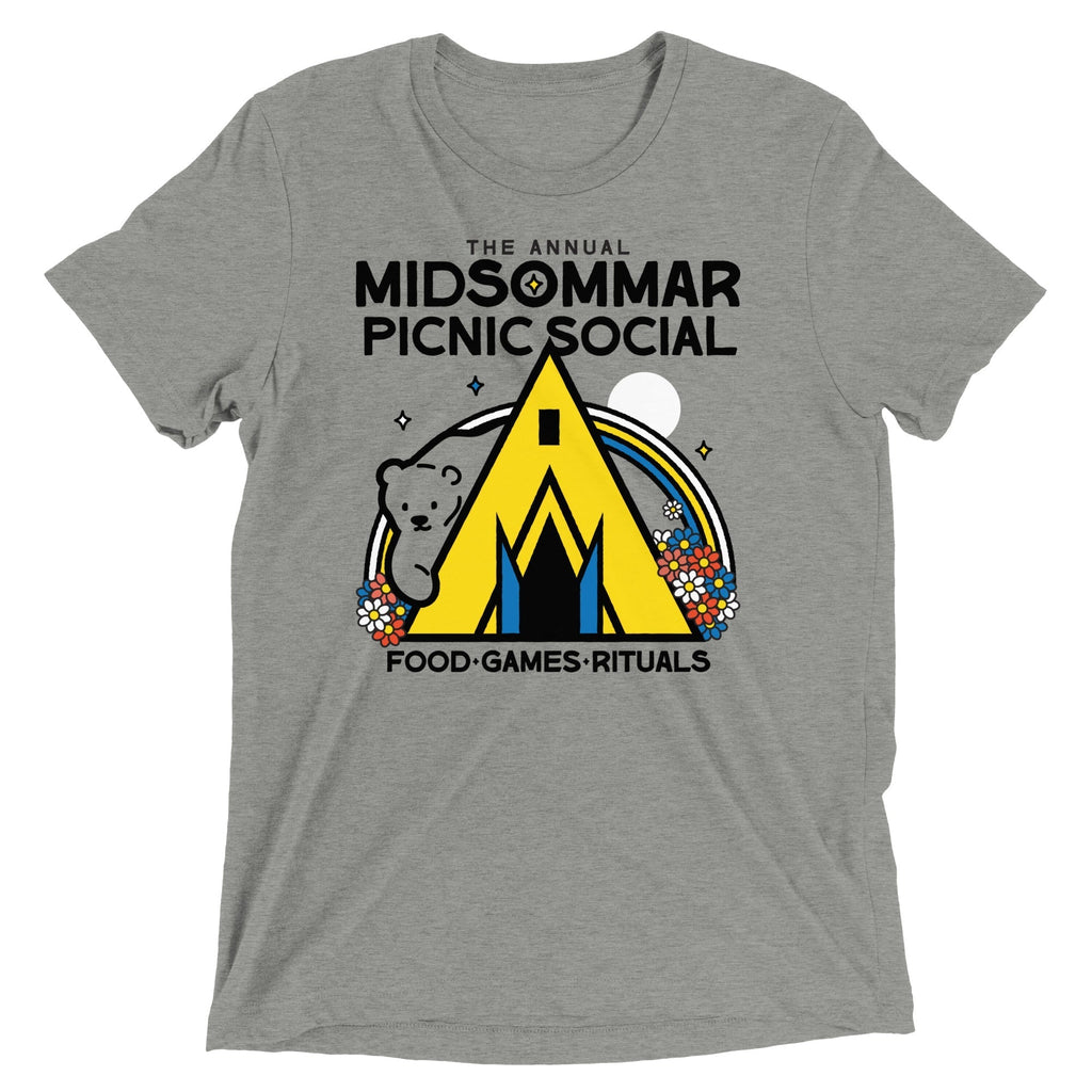 The Annual Midsommar Picnic Social Men's Tri-Blend Tee Hoodie, Sweatshirt | PureTeeCo.com (Image 2)