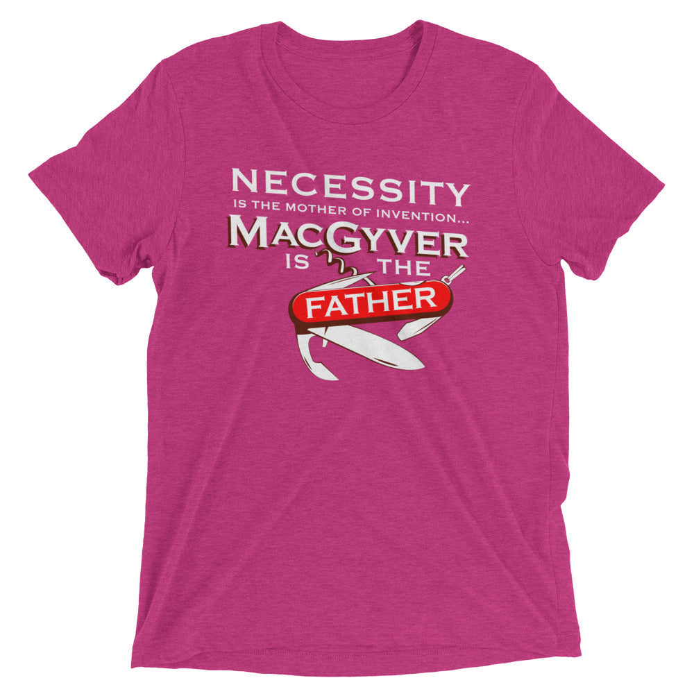 Necessity Is The Mother Men's Tri-Blend Tee Hoodie, Sweatshirt | PureTeeCo.com (Image 5)