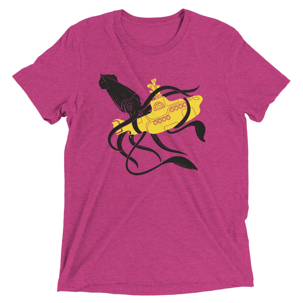 Squid Sub Battle Men's Tri-Blend Tee Hoodie, Sweatshirt | PureTeeCo.com (Image 3)