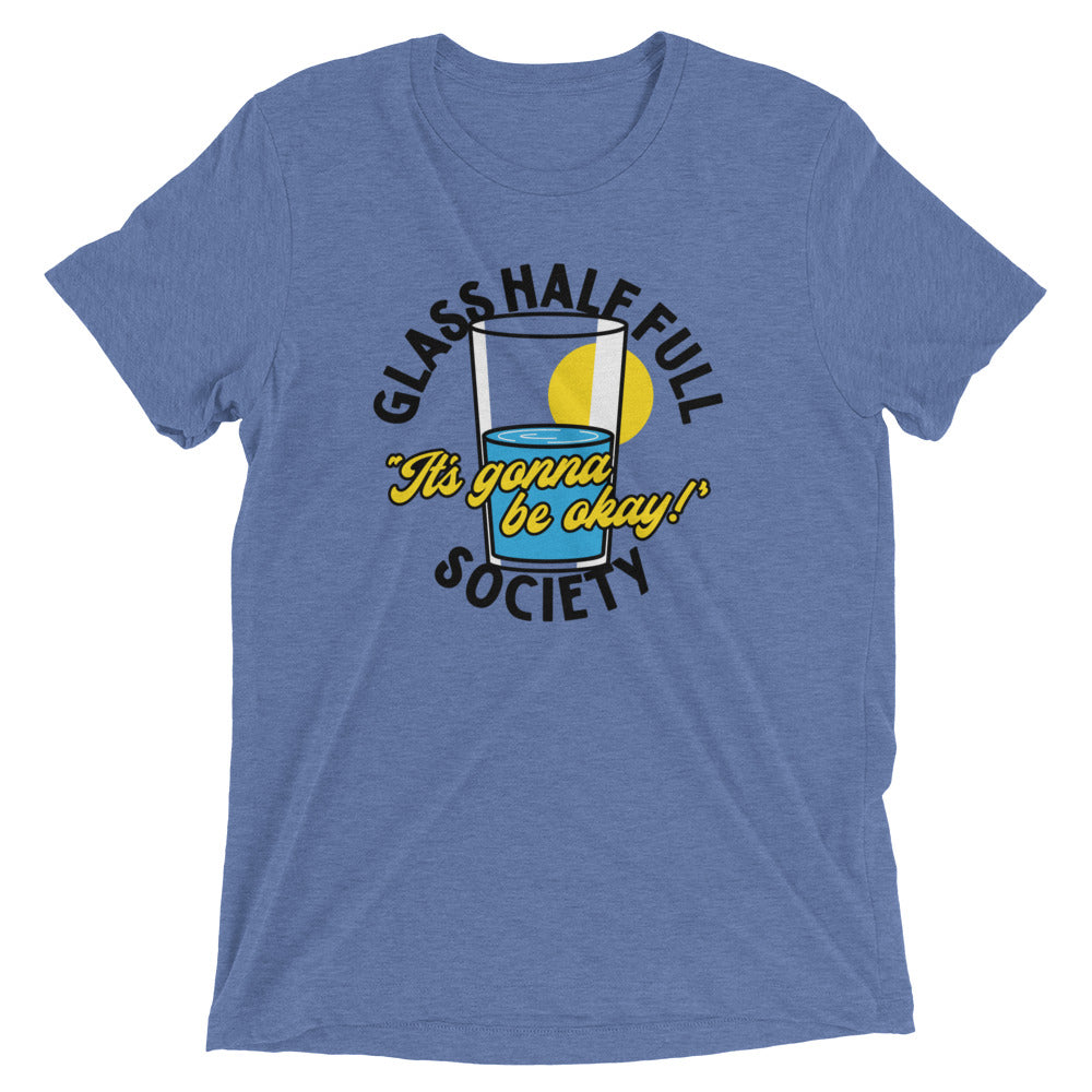 Glass Half Full Society Men's Tri-Blend Tee Hoodie, Sweatshirt | PureTeeCo.com (Image 3)