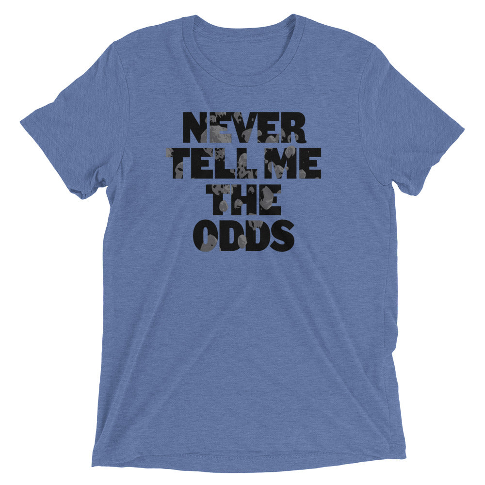 Never Tell Me The Odds Men's Tri-Blend Tee Hoodie, Sweatshirt | PureTeeCo.com (Image 2)