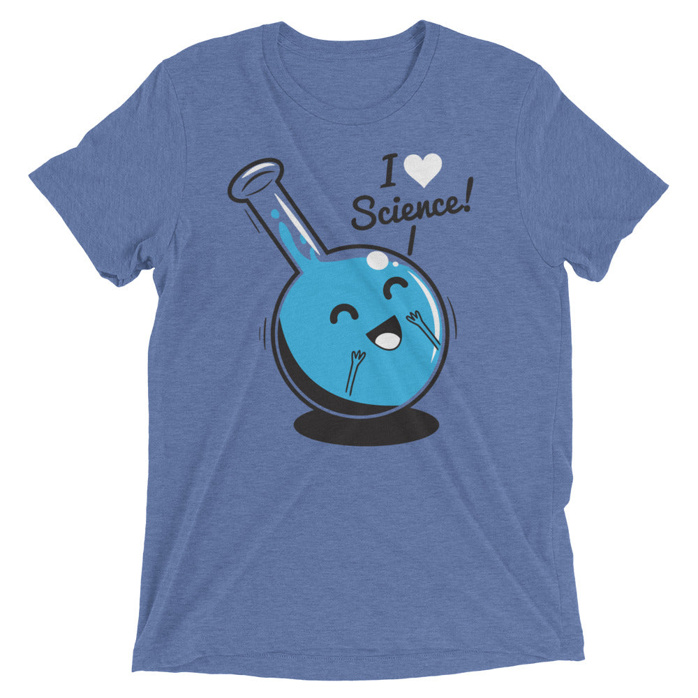 I Heart Science Men's Tri-Blend Tee Hoodie, Sweatshirt | PureTeeCo.com (Image 2)