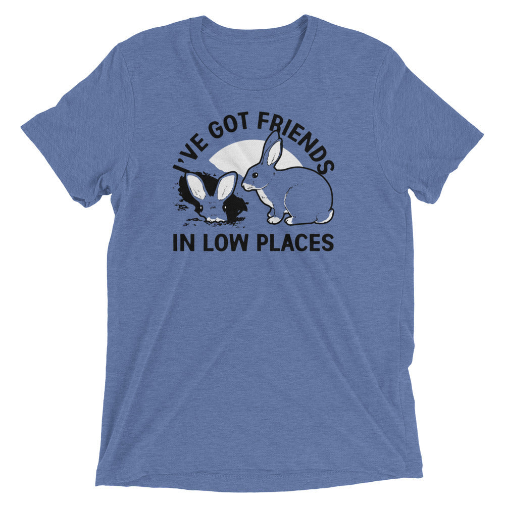 I've Got Friends In Low Places Men's Tri-Blend Tee Hoodie, Sweatshirt | PureTeeCo.com (Image 2)