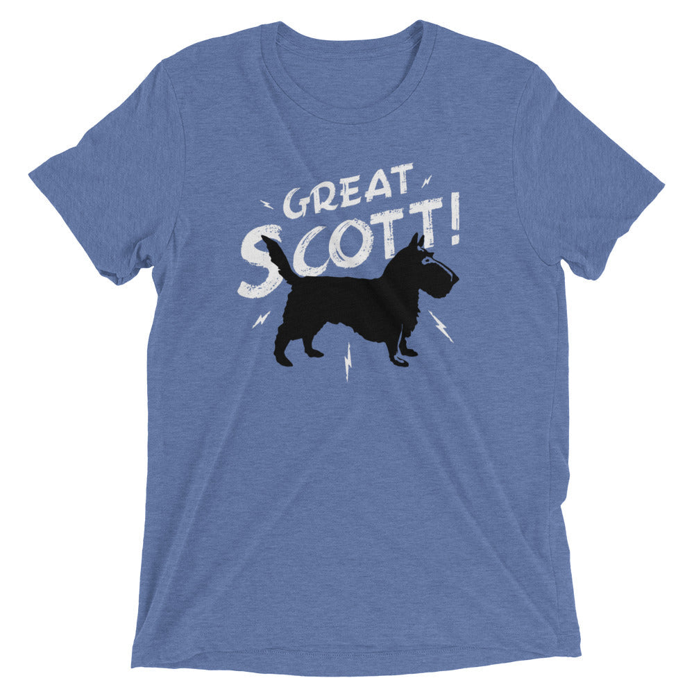 Great Scott! Men's Tri-Blend Tee Hoodie, Sweatshirt | PureTeeCo.com (Image 3)