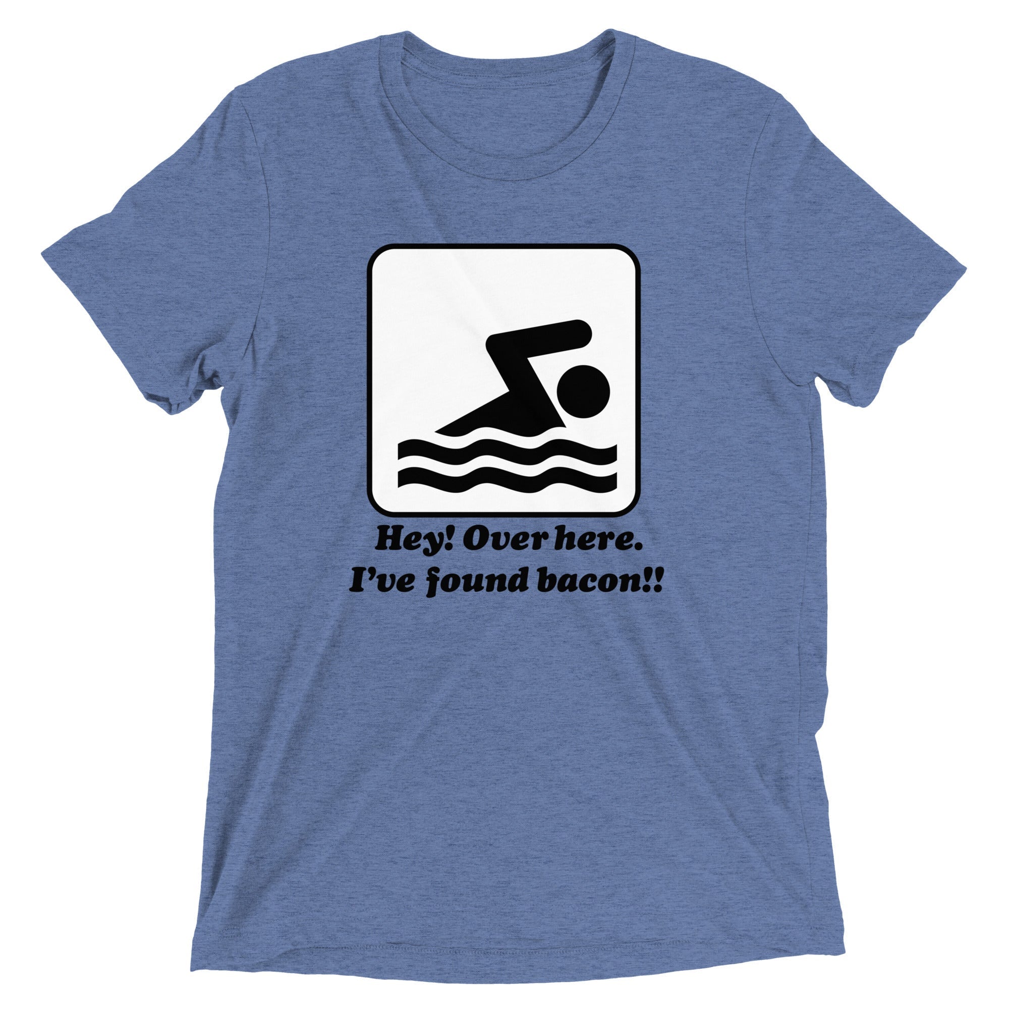I've Found Bacon! Men's Tri-Blend Tee Hoodie, Sweatshirt | PureTeeCo.com (Image 5)