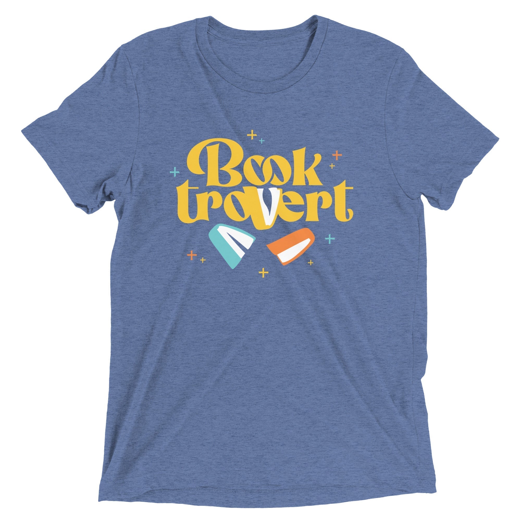 Booktrovert Men's Tri-Blend Tee Hoodie, Sweatshirt | PureTeeCo.com (Image 5)