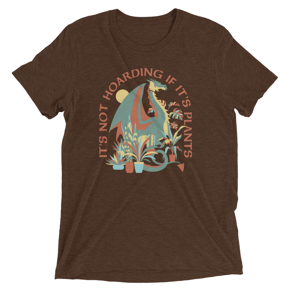 It's Not Hoarding If It's Plants Men's Tri-Blend Tee Hoodie, Sweatshirt | PureTeeCo.com (Image 3)