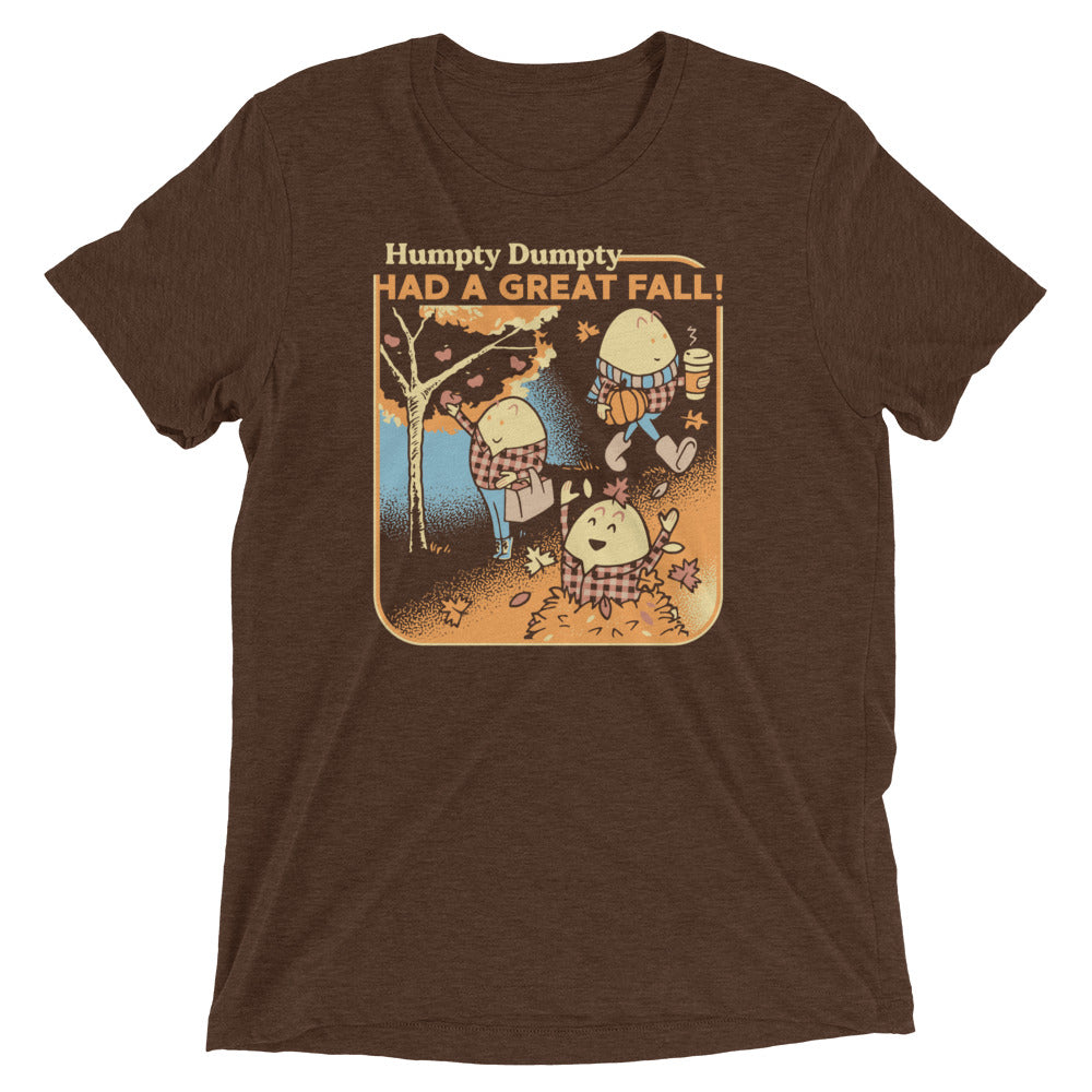 Humpty Dumpty Had A Great Fall Men's Tri-Blend Tee Hoodie, Sweatshirt | PureTeeCo.com (Image 4)