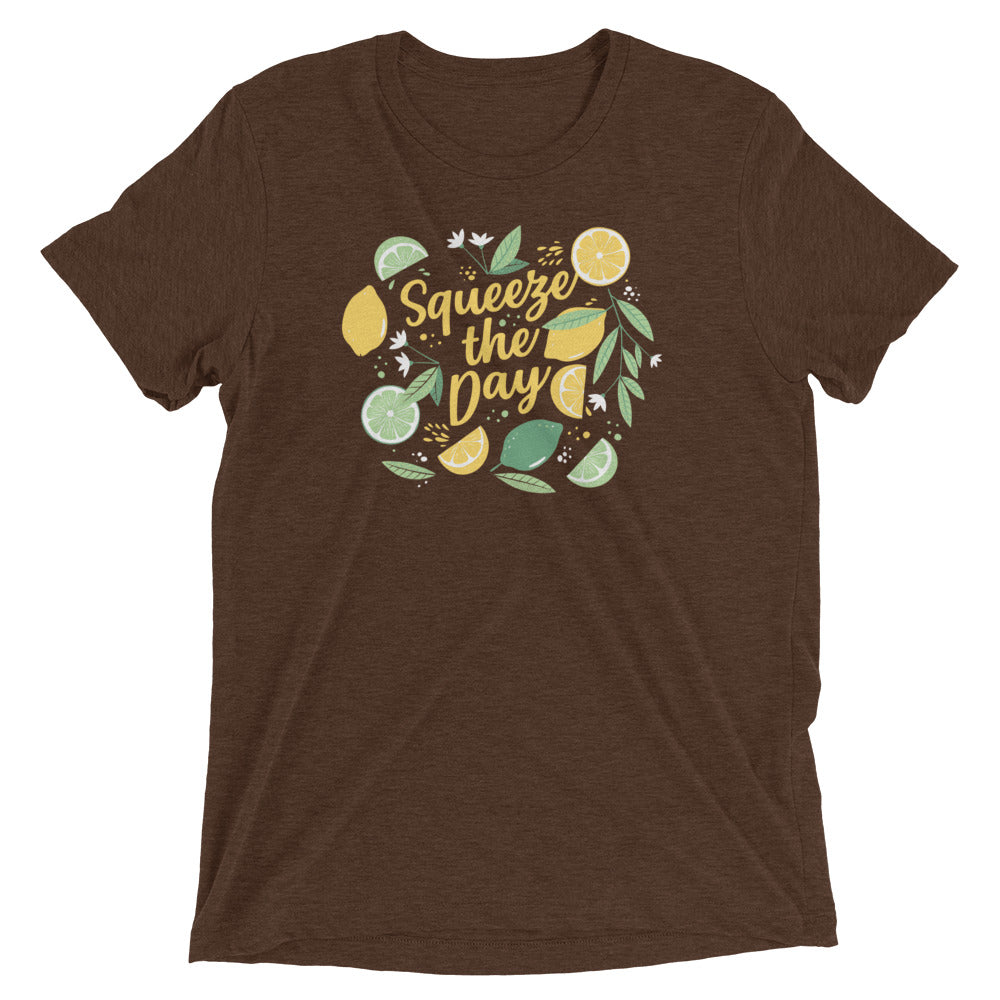 Squeeze The Day Men's Tri-Blend Tee Hoodie, Sweatshirt | PureTeeCo.com (Image 4)
