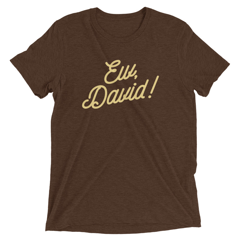 Ew, David! Men's Tri-Blend Tee Hoodie, Sweatshirt | PureTeeCo.com (Image 4)
