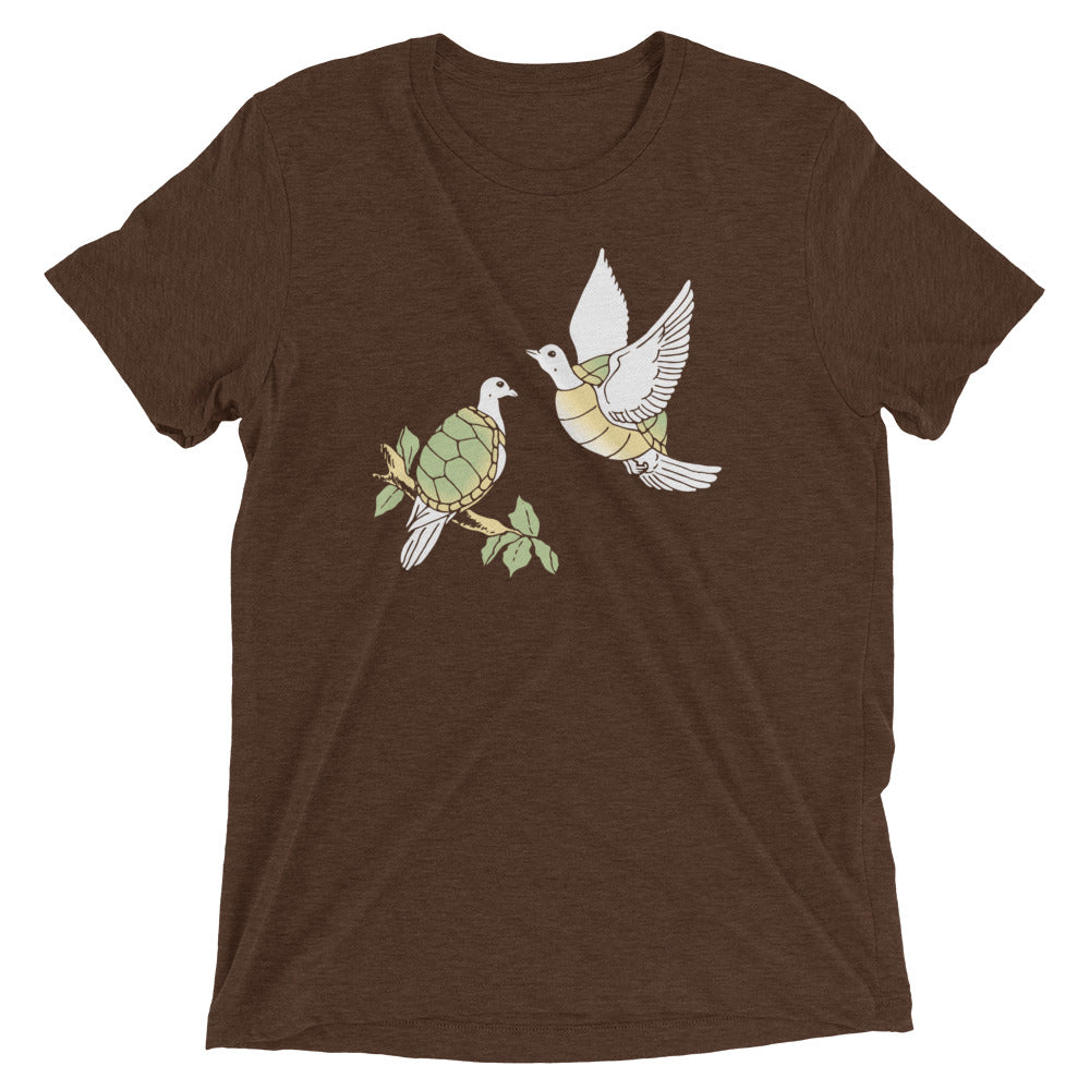 Two Turtle Doves Men's Tri-Blend Tee Hoodie, Sweatshirt | PureTeeCo.com (Image 5)