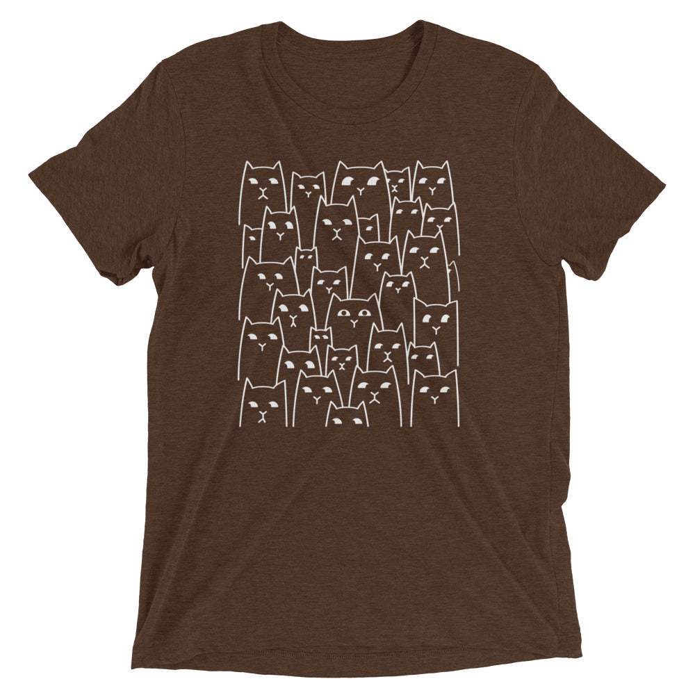 Suspicious Cats Men's Tri-Blend Tee Hoodie, Sweatshirt | PureTeeCo.com (Image 4)
