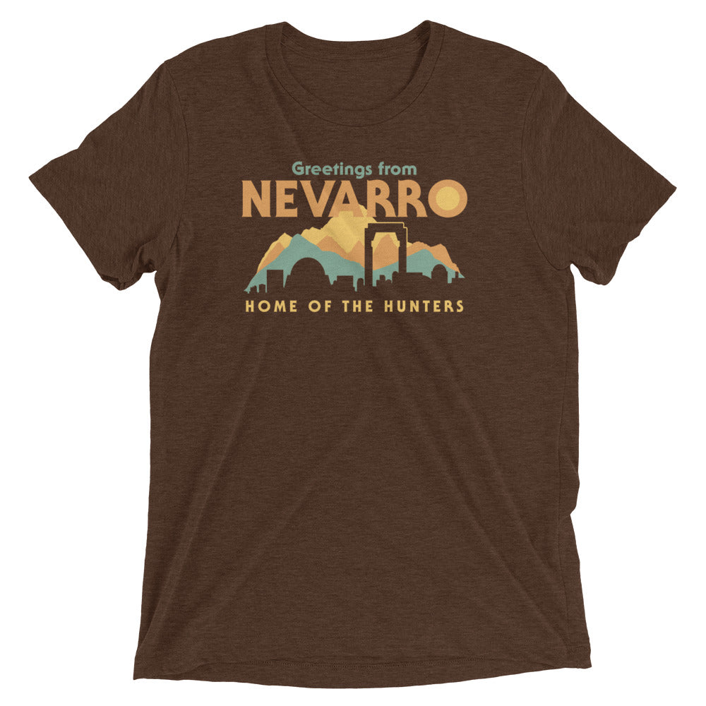 Greetings From Nevarro Men's Tri-Blend Tee Hoodie, Sweatshirt | PureTeeCo.com (Image 4)