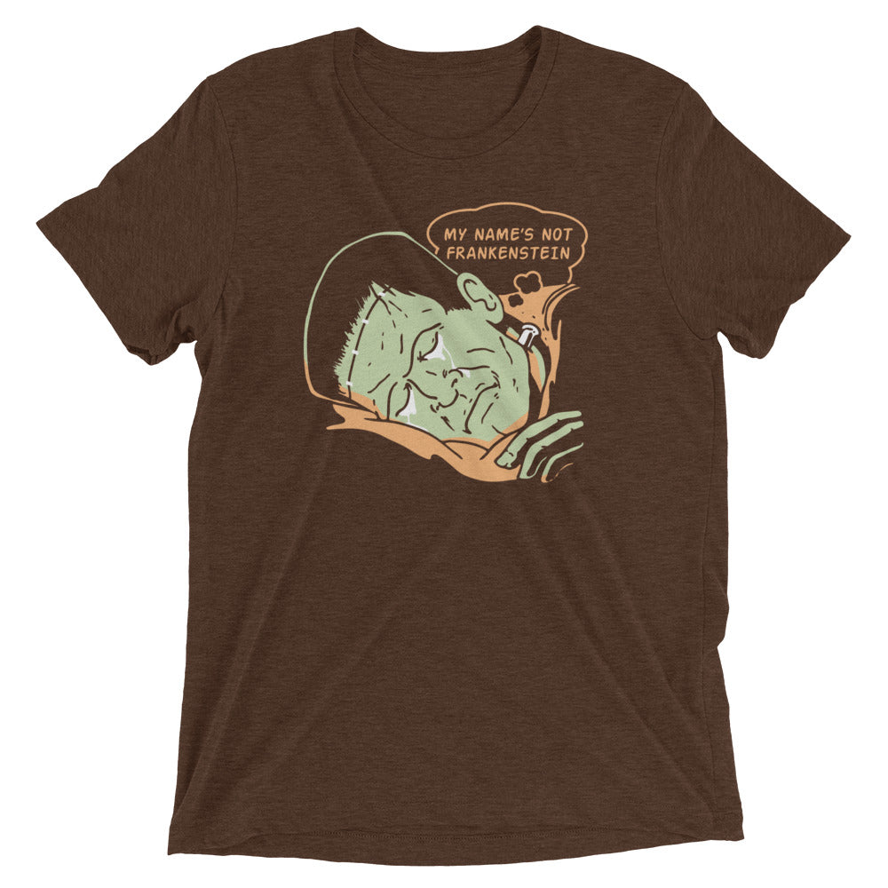 My Name's Not Frankenstein Men's Tri-Blend Tee Hoodie, Sweatshirt | PureTeeCo.com (Image 3)