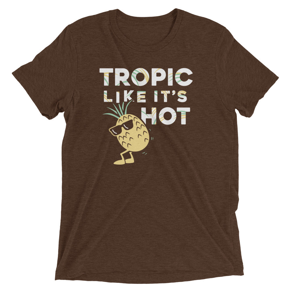 Tropic Like It's Hot Men's Tri-Blend Tee Hoodie, Sweatshirt | PureTeeCo.com (Image 4)