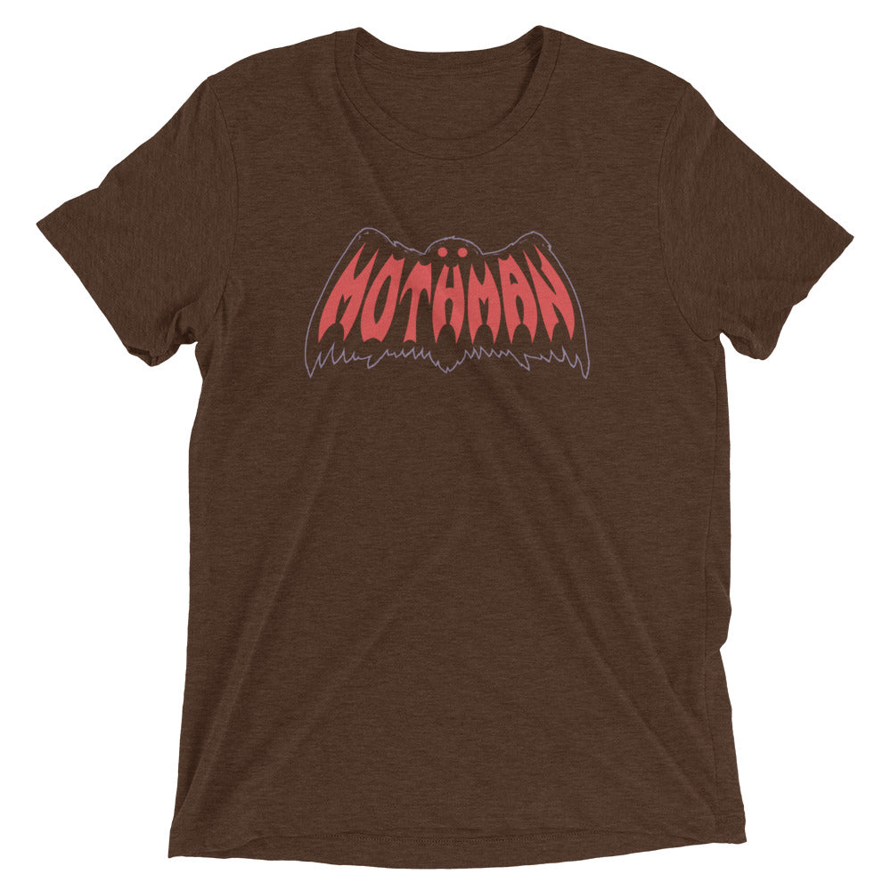 Mothman Men's Tri-Blend Tee Hoodie, Sweatshirt | PureTeeCo.com (Image 3)