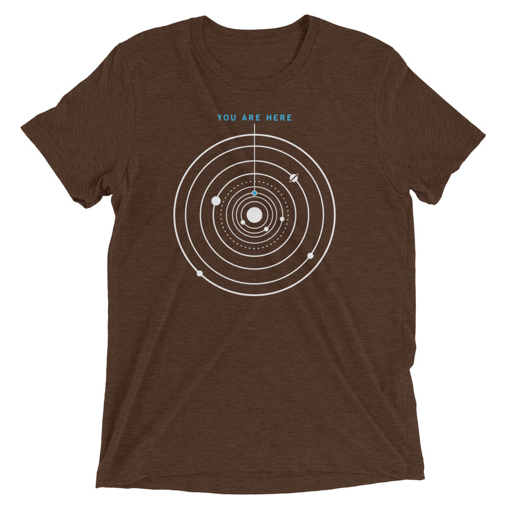 You Are Here Men's Tri-Blend Tee Hoodie, Sweatshirt | PureTeeCo.com (Image 2)