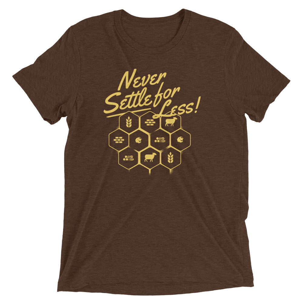 Never Settle For Less Men's Tri-Blend Tee Hoodie, Sweatshirt | PureTeeCo.com (Image 3)