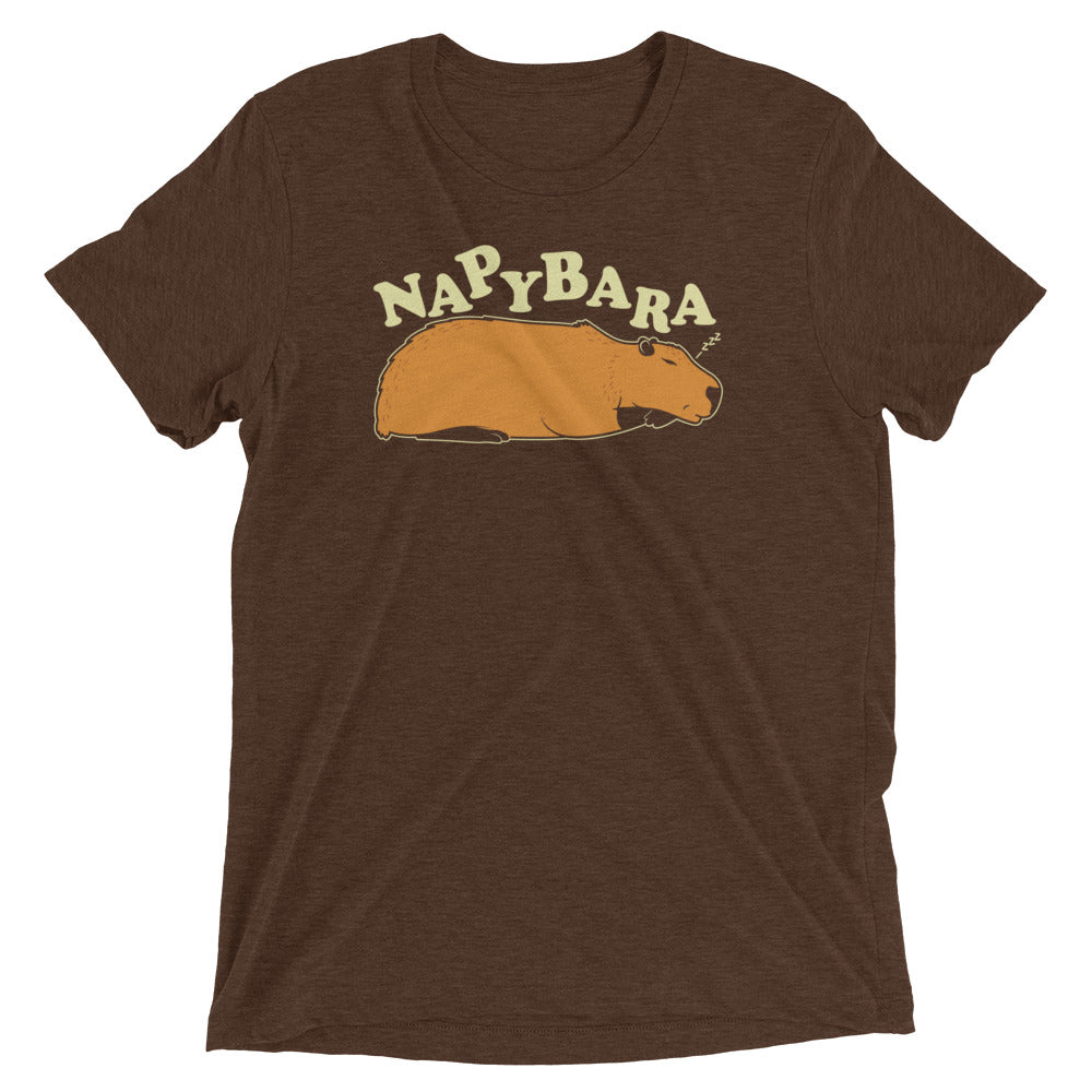 Napybara Men's Tri-Blend Tee Hoodie, Sweatshirt | PureTeeCo.com (Image 3)