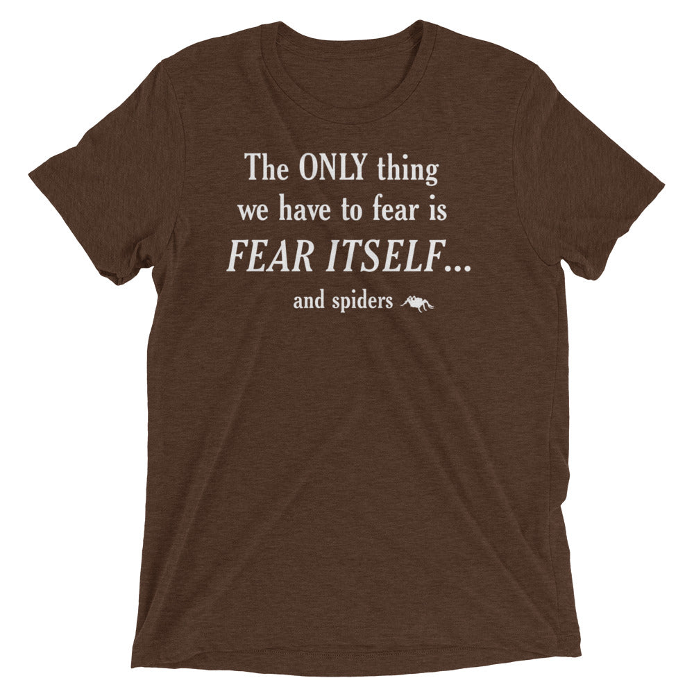 The Only Thing We Have To Fear Men's Tri-Blend Tee Hoodie, Sweatshirt | PureTeeCo.com (Image 3)