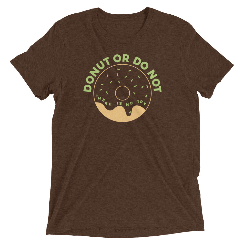 Donut Or Do Not Men's Tri-Blend Tee Hoodie, Sweatshirt | PureTeeCo.com (Image 2)