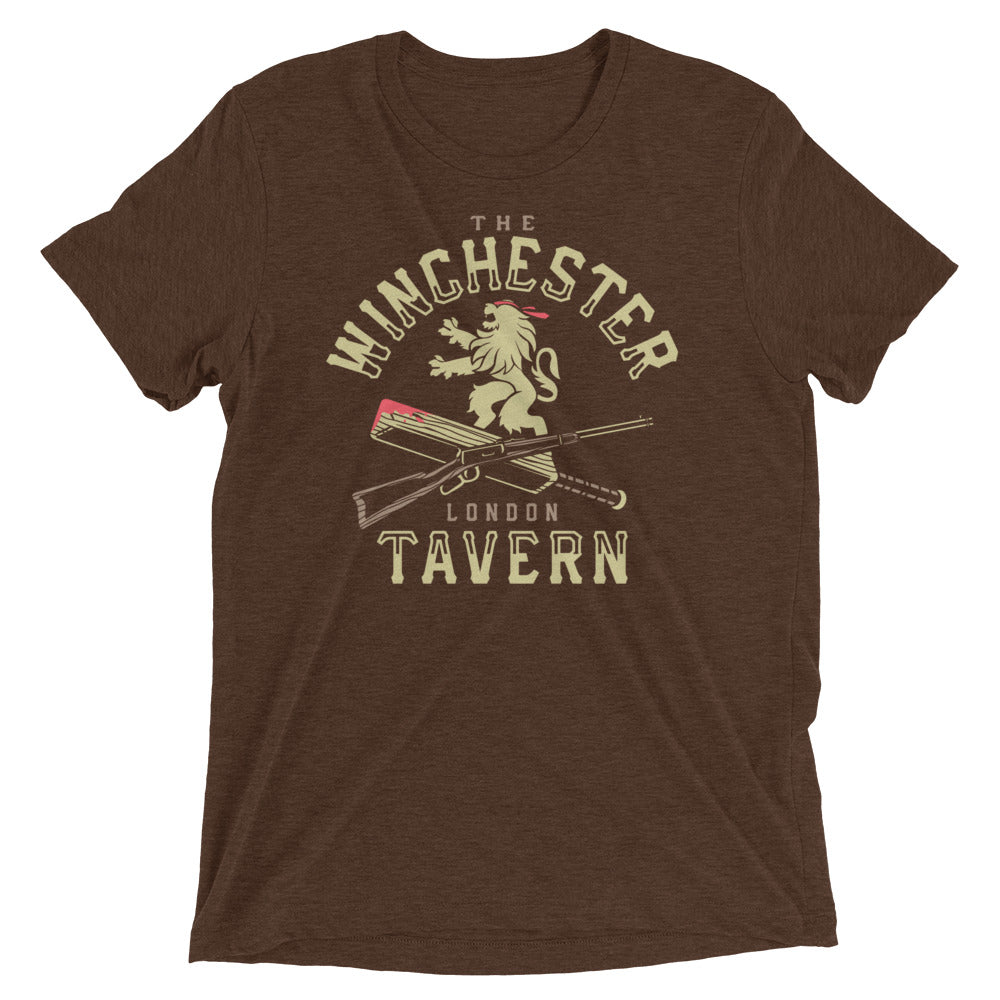 The Winchester Tavern Men's Tri-Blend Tee Hoodie, Sweatshirt | PureTeeCo.com (Image 2)