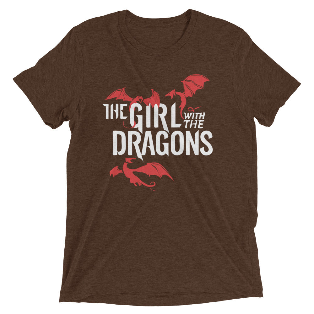 The Girl With The Dragons Men's Tri-Blend Tee Hoodie, Sweatshirt | PureTeeCo.com (Image 2)