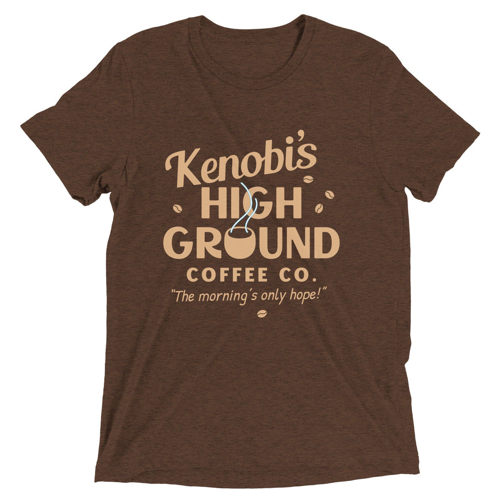 Kenobi's High Ground Coffee Co Men's Tri-Blend Tee Hoodie, Sweatshirt | PureTeeCo.com (Image 4)