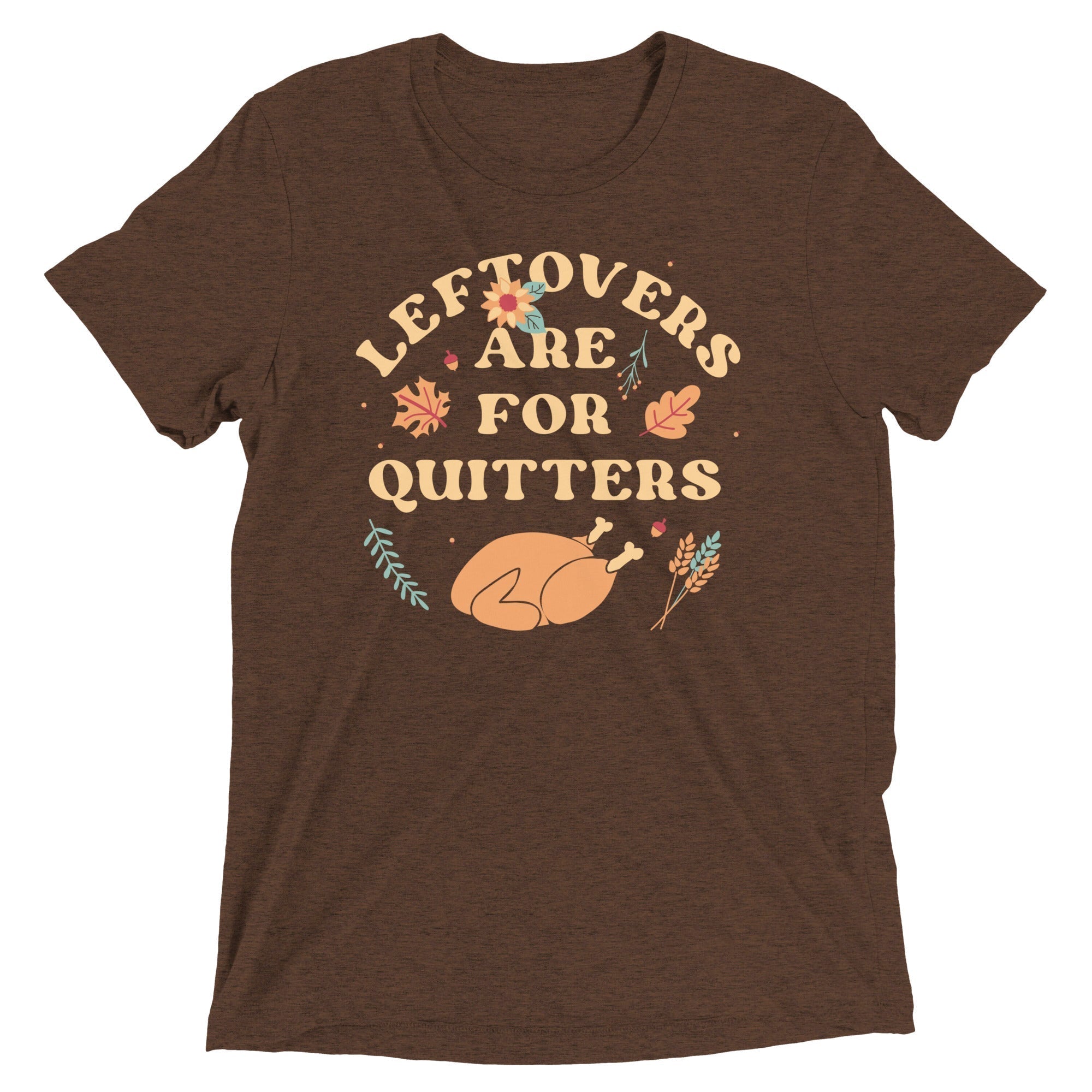 Leftovers Are For Quitters Men's Tri-Blend Tee Hoodie, Sweatshirt | PureTeeCo.com (Image 3)