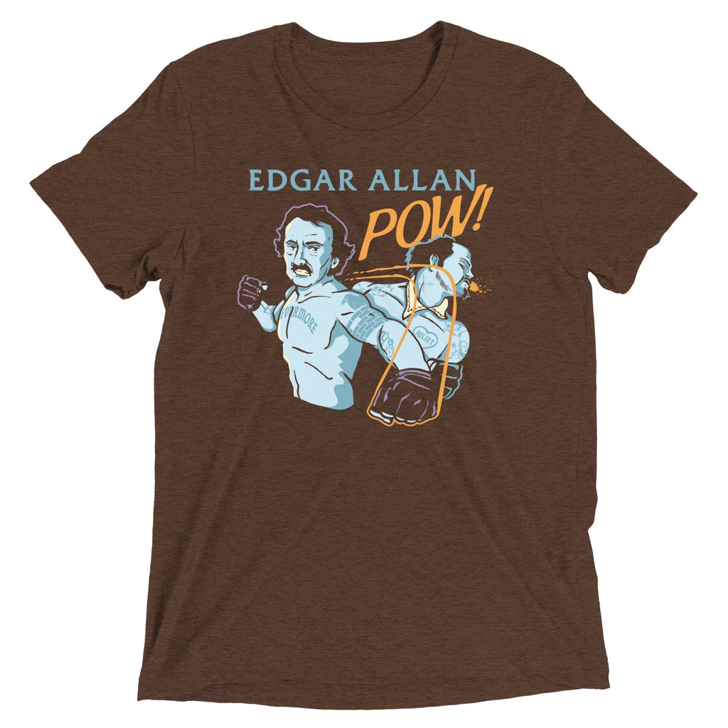 Edgar Allan Pow! Men's Tri-Blend Tee Hoodie, Sweatshirt | PureTeeCo.com (Image 4)