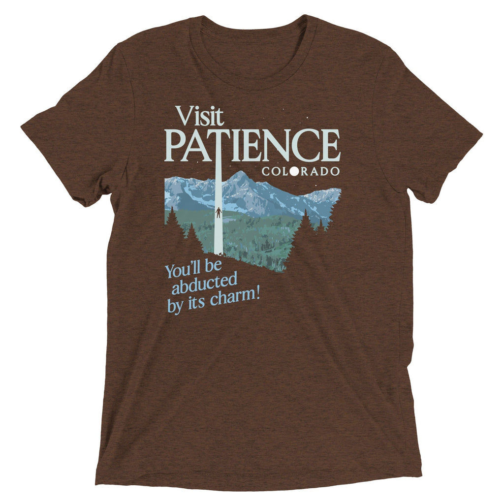 Visit Patience Colorado Men's Tri-Blend Tee Hoodie, Sweatshirt | PureTeeCo.com (Image 2)