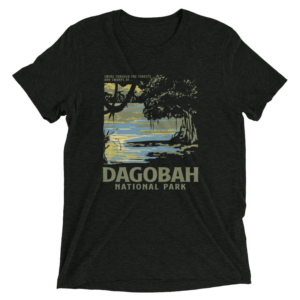 Dagobah National Park Men's Tri-Blend Tee Hoodie, Sweatshirt | PureTeeCo.com (Image 1)