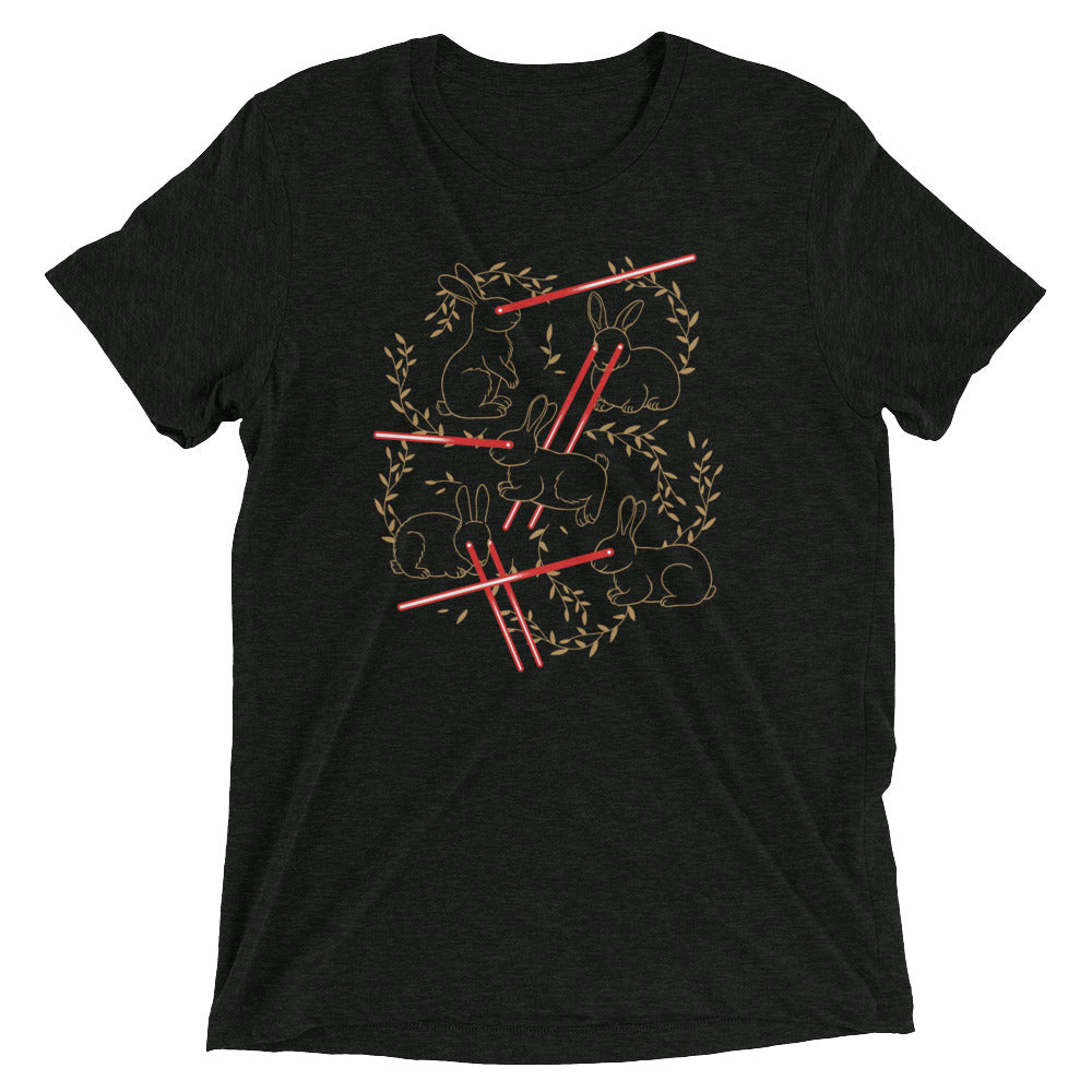 Laser Buns Men's Tri-Blend Tee Hoodie, Sweatshirt | PureTeeCo.com (Image 1)