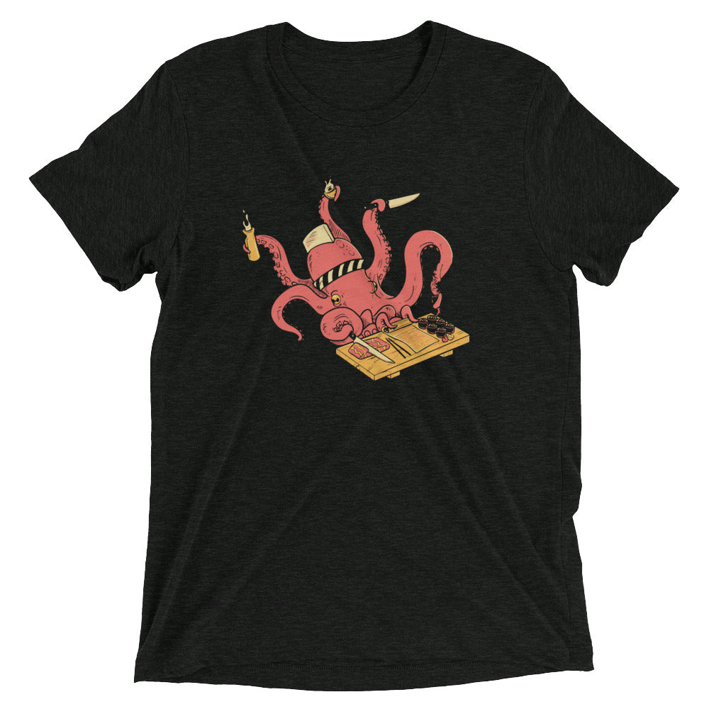 Octo Itamae Men's Tri-Blend Tee Hoodie, Sweatshirt | PureTeeCo.com