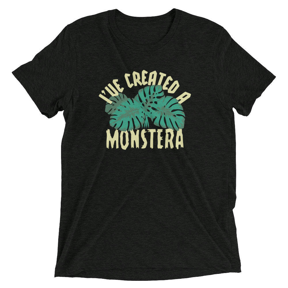I've Created A Monstera Men's Tri-Blend Tee Hoodie, Sweatshirt | PureTeeCo.com (Image 1)