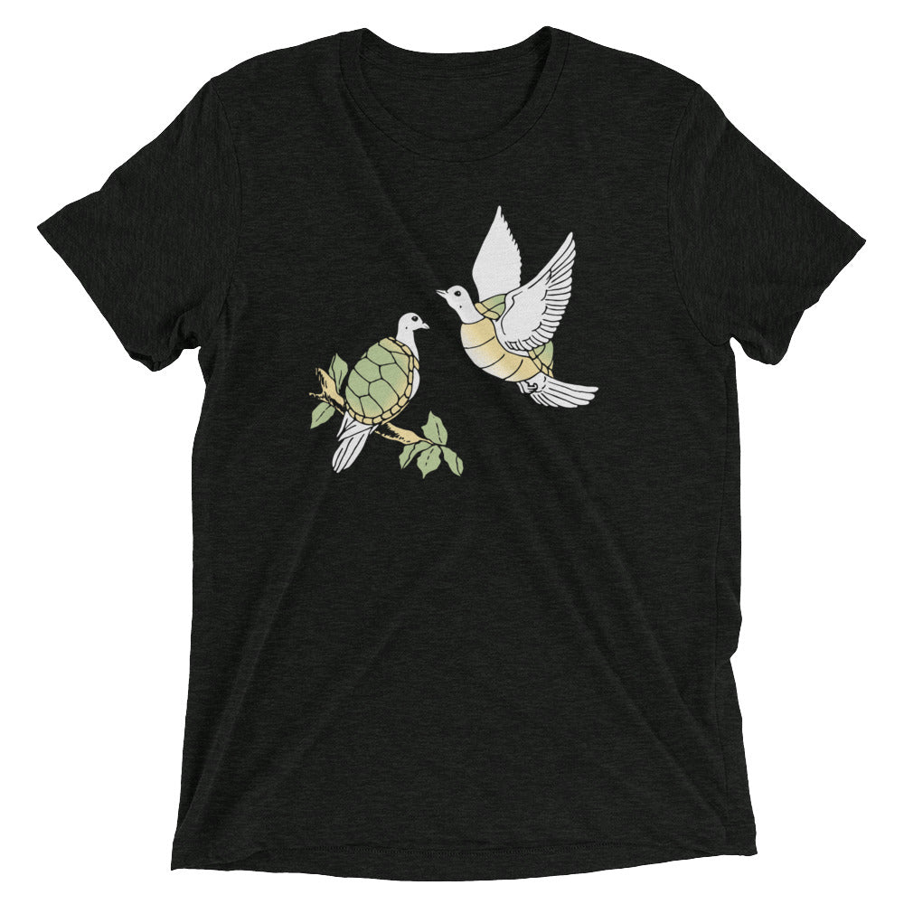 Two Turtle Doves Men's Tri-Blend Tee Hoodie, Sweatshirt | PureTeeCo.com (Image 1)