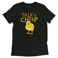 Talk Is Cheep Men's Tri-Blend Tee Hoodie, Sweatshirt | PureTeeCo.com (Image 1)