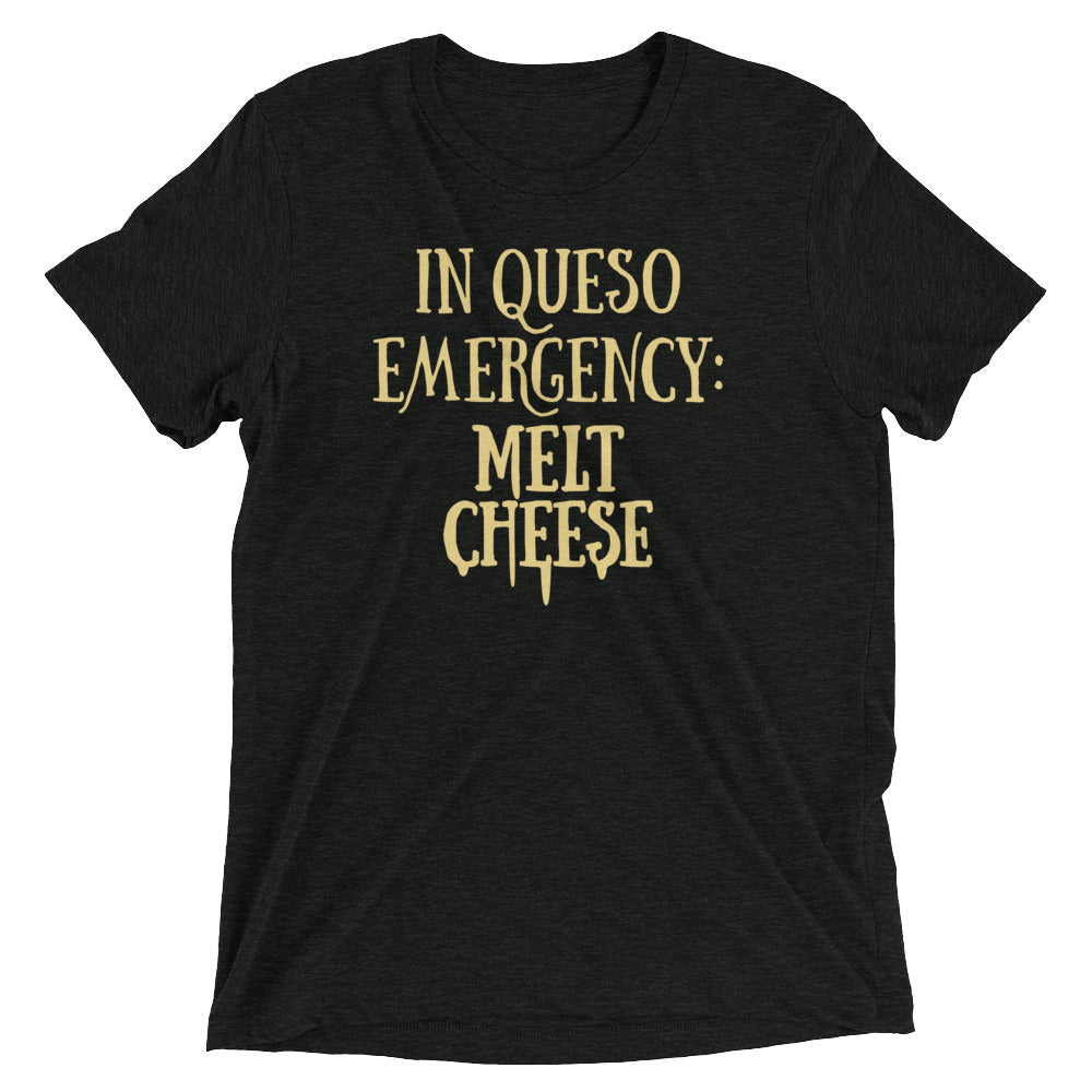 In Queso Emergency: Melt Cheese Men's Tri-Blend Tee Hoodie, Sweatshirt | PureTeeCo.com (Image 2)