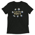 Let's Party Dice Men's Tri-Blend Tee Hoodie, Sweatshirt | PureTeeCo.com (Image 1)
