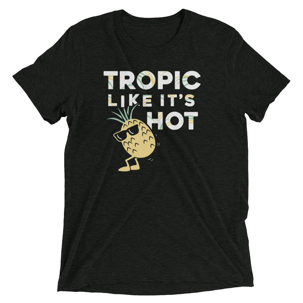 Tropic Like It's Hot Men's Tri-Blend Tee Hoodie, Sweatshirt | PureTeeCo.com (Image 2)
