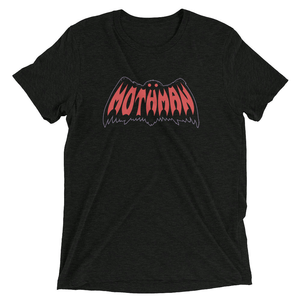 Mothman Men's Tri-Blend Tee Hoodie, Sweatshirt | PureTeeCo.com (Image 1)